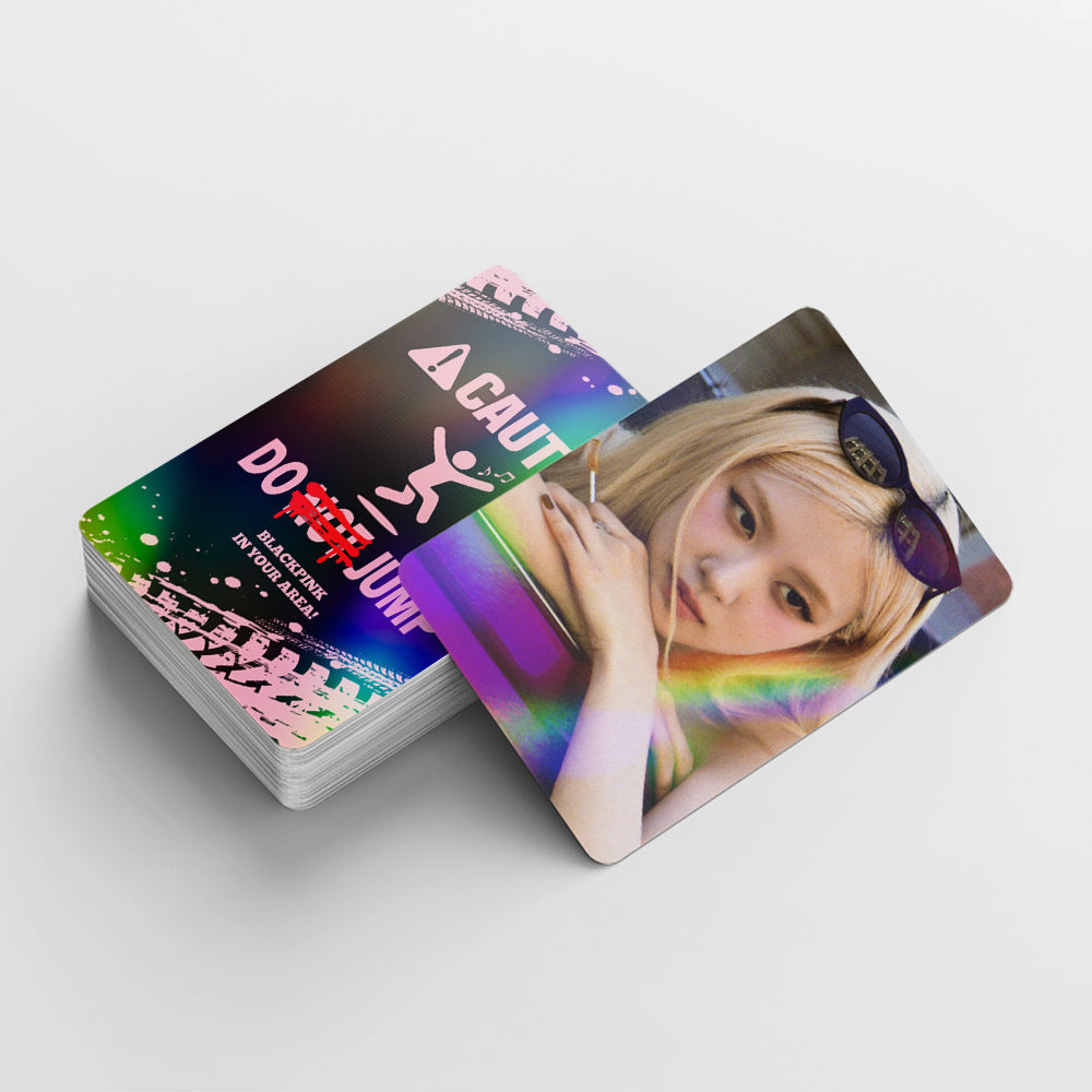 124PCS BLACKPINK New Album 'Jump' Sticker Laser LOMO Cards