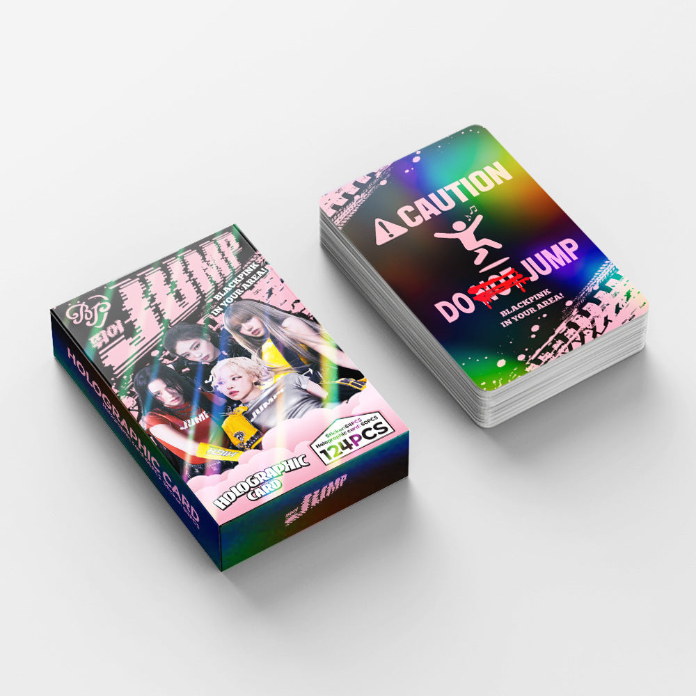 124PCS BLACKPINK New Album 'Jump' Sticker Laser LOMO Cards