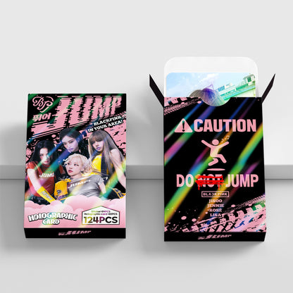 124PCS BLACKPINK New Album 'Jump' Sticker Laser LOMO Cards