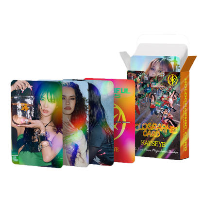 124PCS KATSEYE Collectible Stickers Holographic LOMO Cards