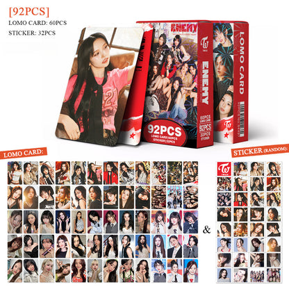 92PCS TWICE Album ENEMY Star Photo Stickers LOMO Cards