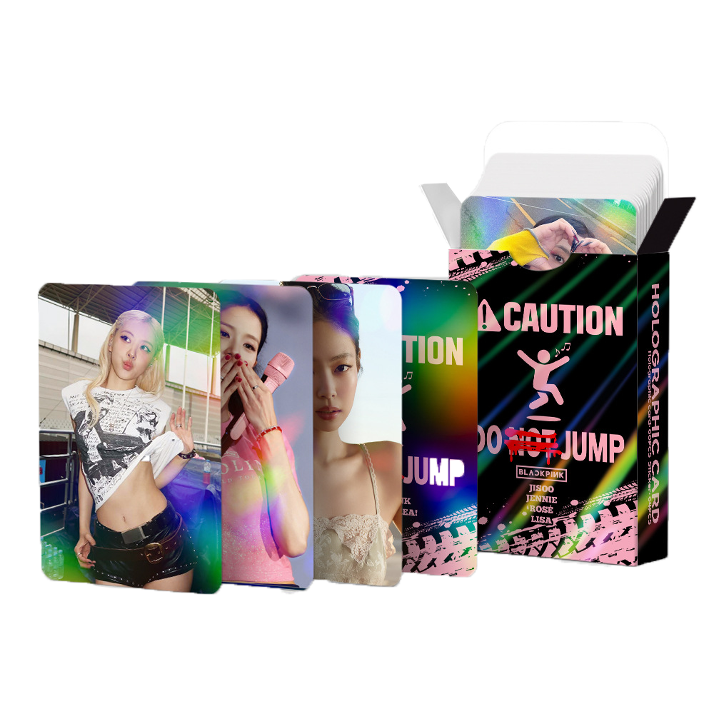 124PCS BLACKPINK New Album 'Jump' Sticker Laser LOMO Cards