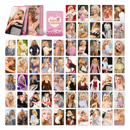92PCS Sabrina Carpenter Star Photo Stickers LOMO Cards