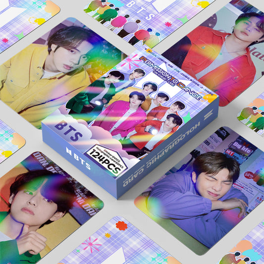 124PCS BTS Star Photo Sticker Holographic Lomo Cards