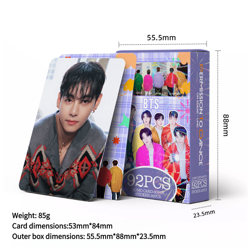 92PCS BTS Collection Card Mini Stickers LOMO Cards