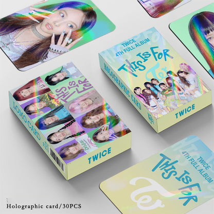 30PCS TWICE Comeback Album THIS IS FOR Holographic LOMO Cards