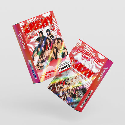 124PCS TWICE Album ENEMY Merchandise Stickers and LOMO Card