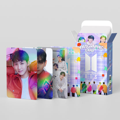 124PCS BTS Star Photo Sticker Holographic Lomo Cards