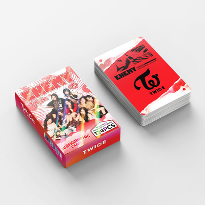 124PCS TWICE Album ENEMY Merchandise Stickers and LOMO Card