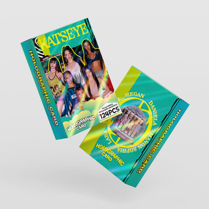 124PCS KATSEYE Collectible Stickers Holographic LOMO Cards