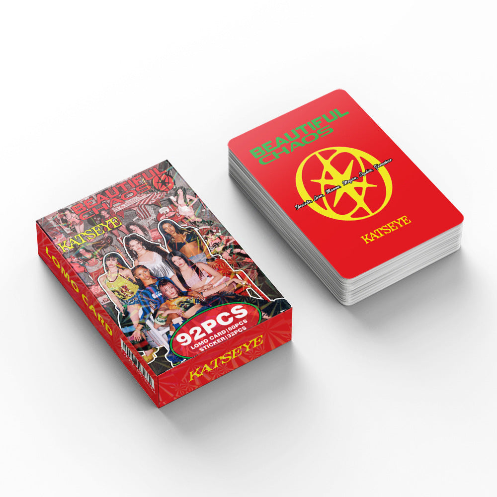 92PCS KATSEYE Comeback BEAUTIFULCHAOS Sticker LOMO Cards