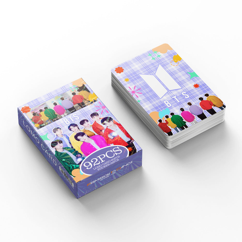 92PCS BTS Collection Card Mini Stickers LOMO Cards
