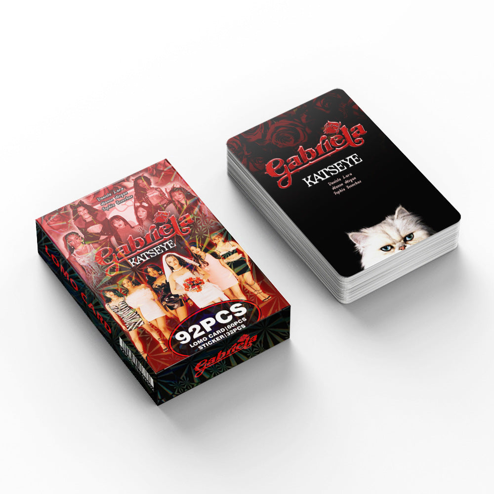 92PCS KATSEYE Single-Track Gabriela Photo Sticker LOMO Cards