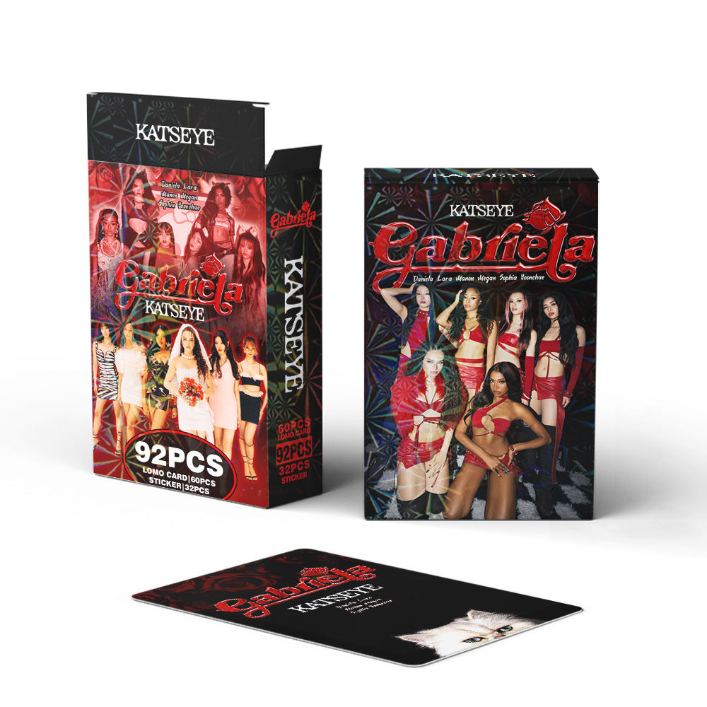 92PCS KATSEYE Single-Track Gabriela Photo Sticker LOMO Cards