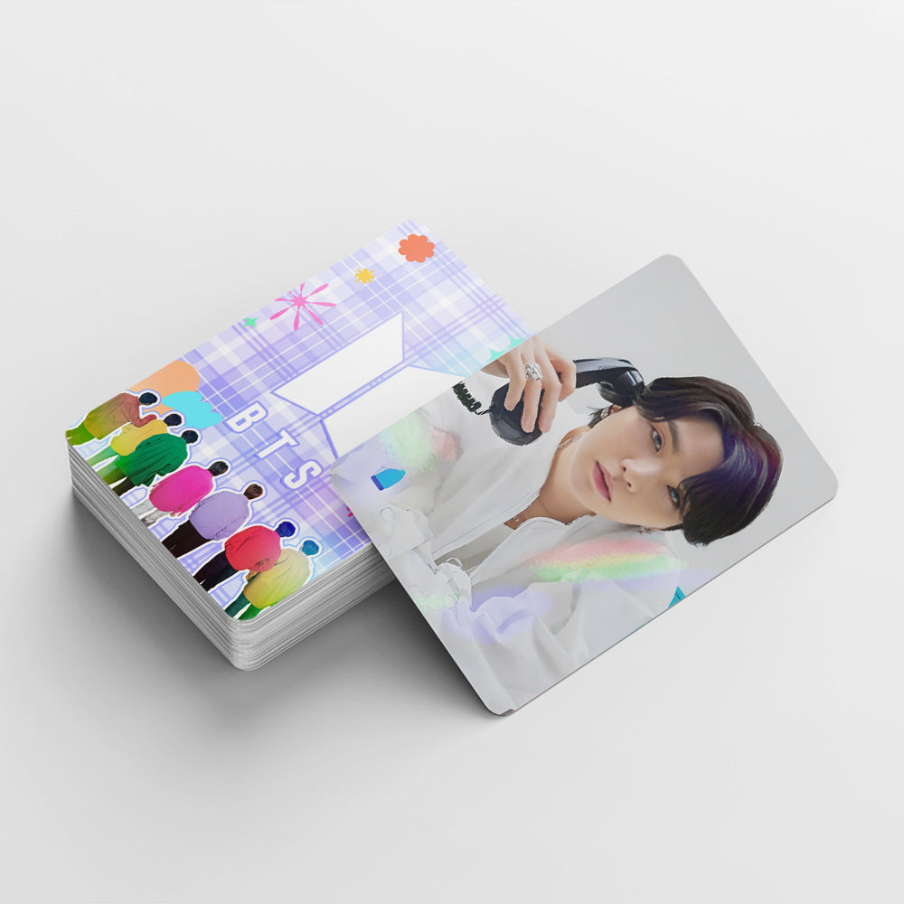 124PCS BTS Star Photo Sticker Holographic Lomo Cards