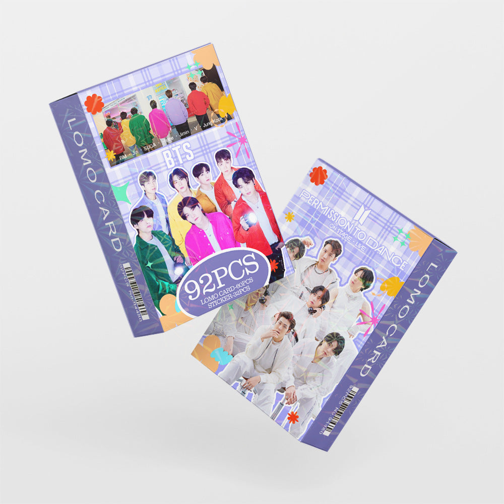 92PCS BTS Collection Card Mini Stickers LOMO Cards