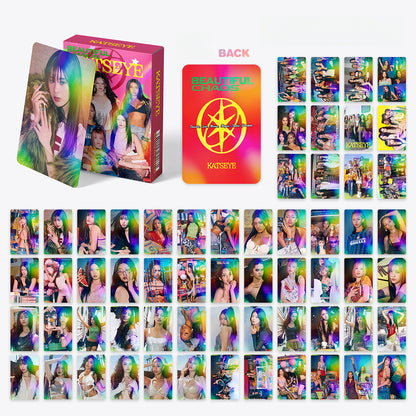 60PCS KATSEYE Star Support Holographic Photo Cards