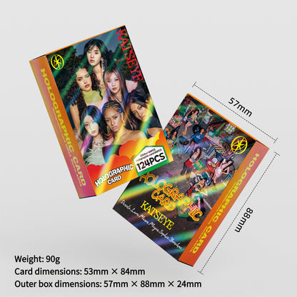 124PCS KATSEYE Collectible Stickers Holographic LOMO Cards