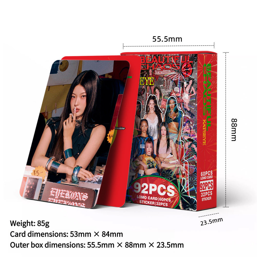 92PCS KATSEYE Comeback BEAUTIFULCHAOS Sticker LOMO Cards