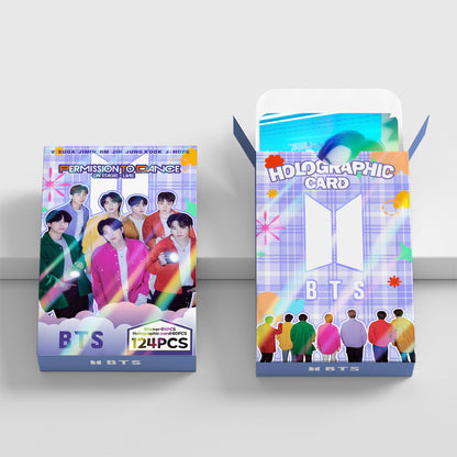 124PCS BTS Star Photo Sticker Holographic Lomo Cards