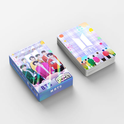 124PCS BTS Star Photo Sticker Holographic Lomo Cards