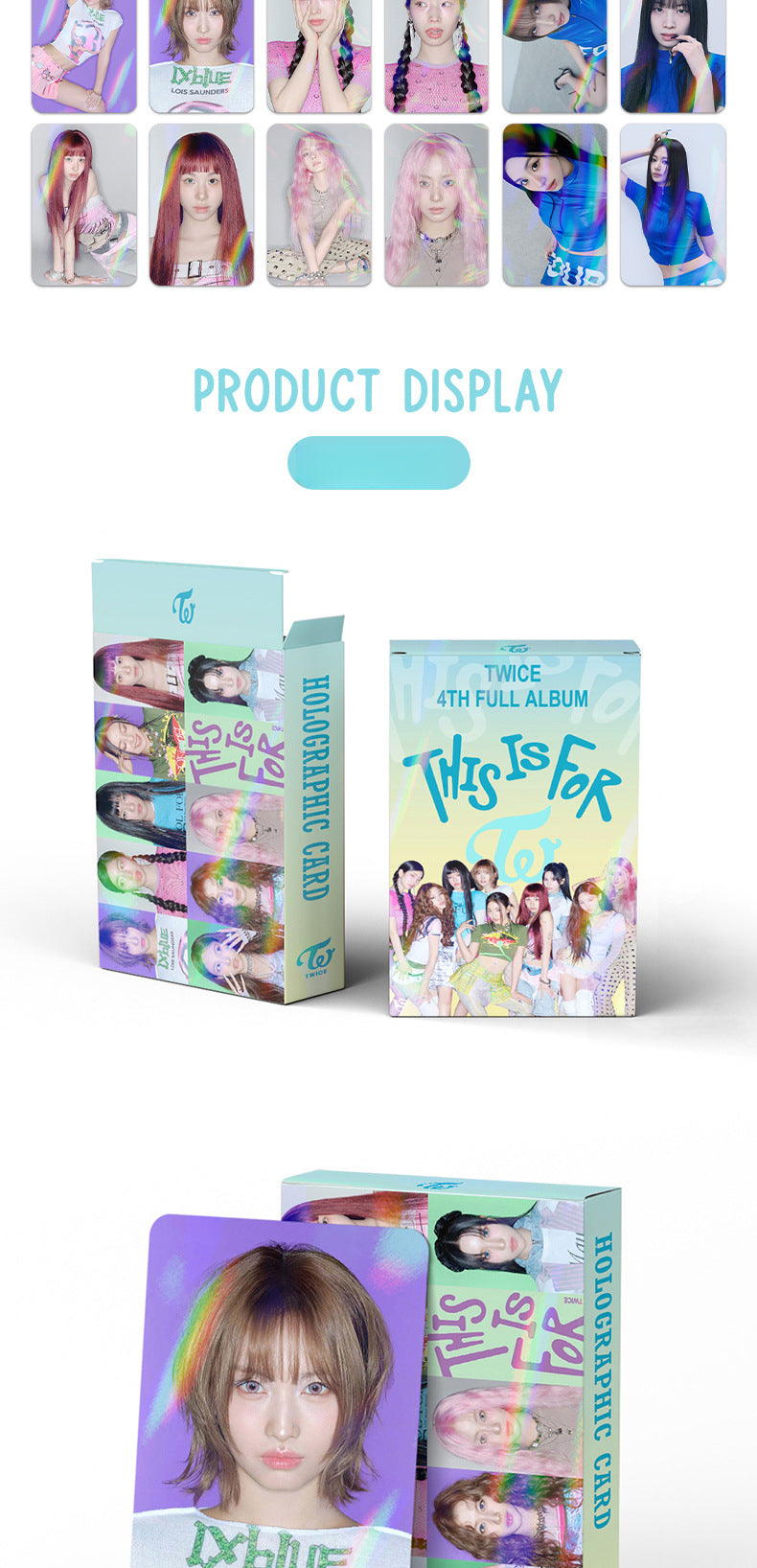 30PCS TWICE Comeback Album THIS IS FOR Holographic LOMO Cards