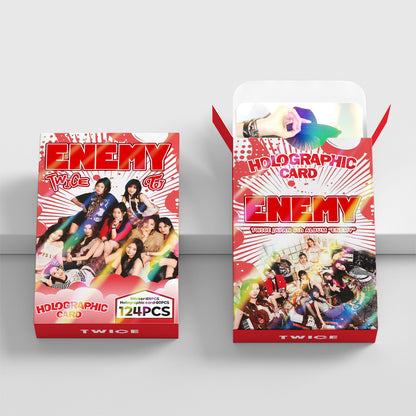 124PCS TWICE Album ENEMY Merchandise Stickers and LOMO Card