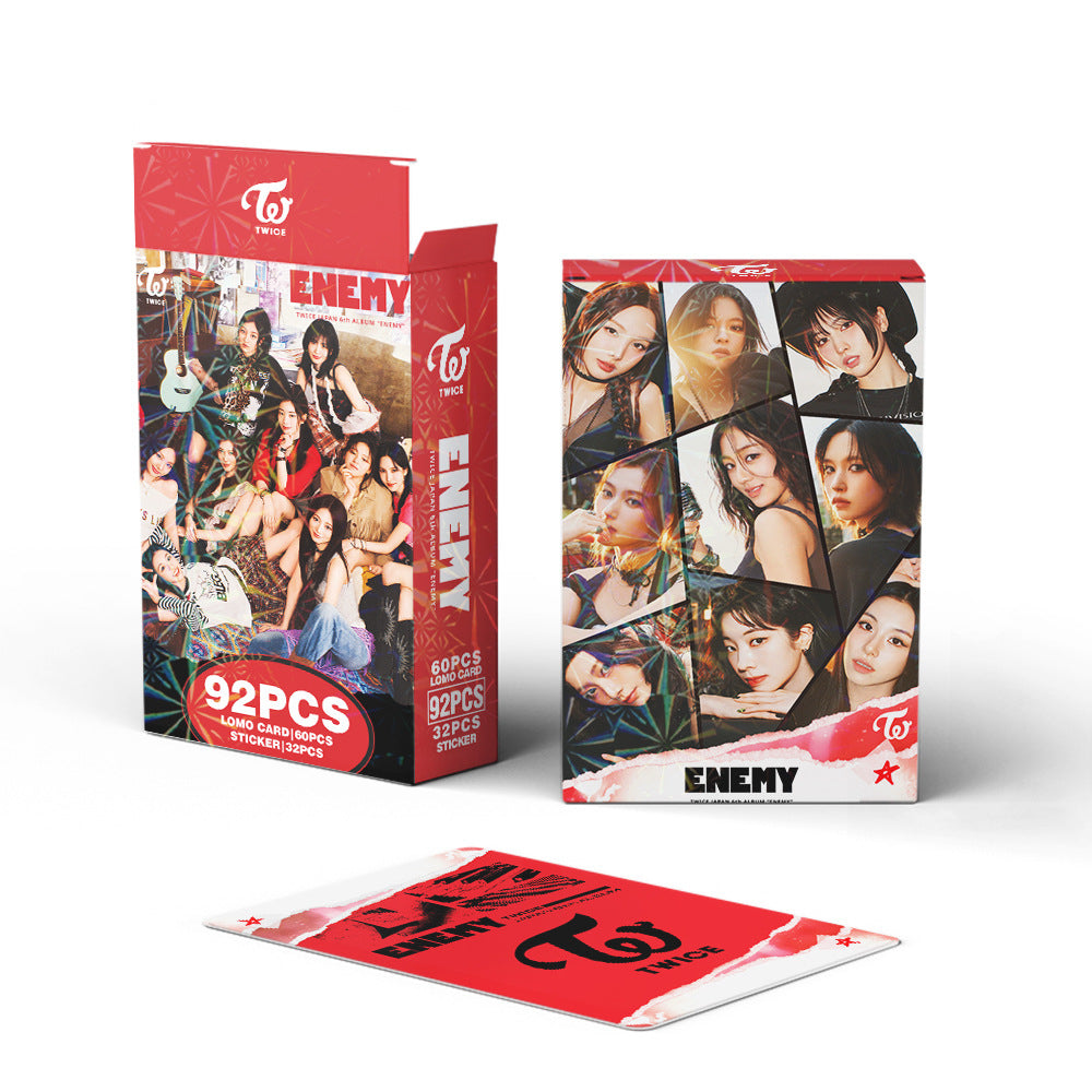92PCS TWICE Album ENEMY Star Photo Stickers LOMO Cards