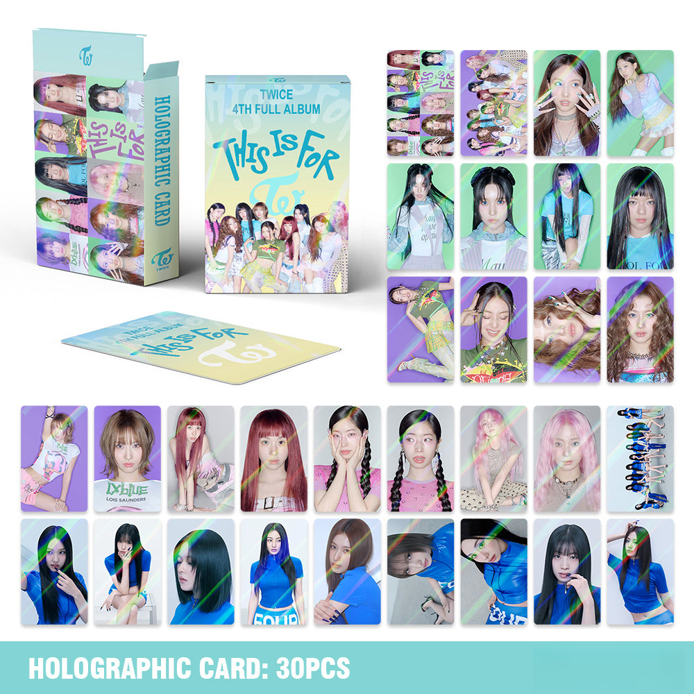 30PCS TWICE Comeback Album THIS IS FOR Holographic LOMO Cards