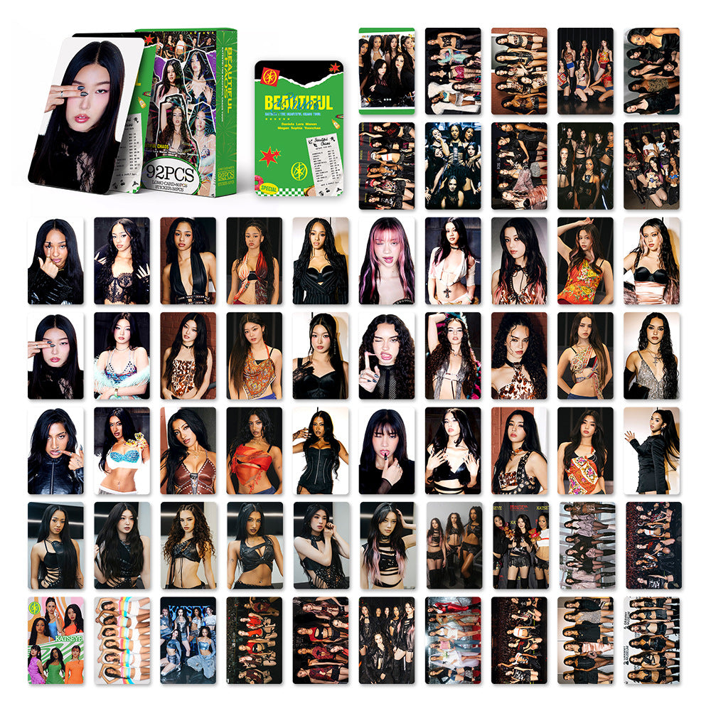92PCS KATSEYE Tour THE BEAUTIFUL CHAOS Collector LOMO Cards
