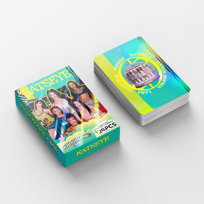 124PCS KATSEYE Collectible Stickers Holographic LOMO Cards