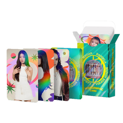 124PCS KATSEYE Collectible Stickers Holographic LOMO Cards