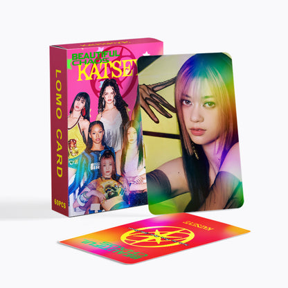 60PCS KATSEYE Star Support Holographic Photo Cards