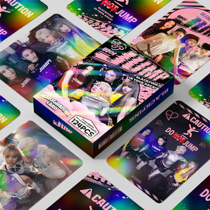 124PCS BLACKPINK New Album 'Jump' Sticker Laser LOMO Cards