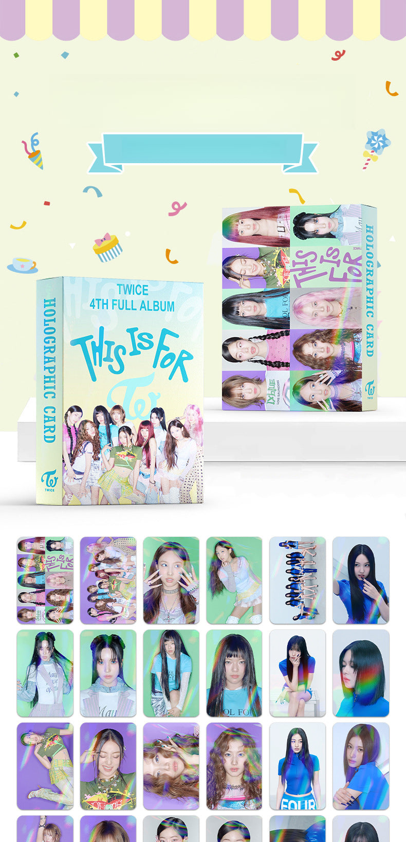 30PCS TWICE Comeback Album THIS IS FOR Holographic LOMO Cards