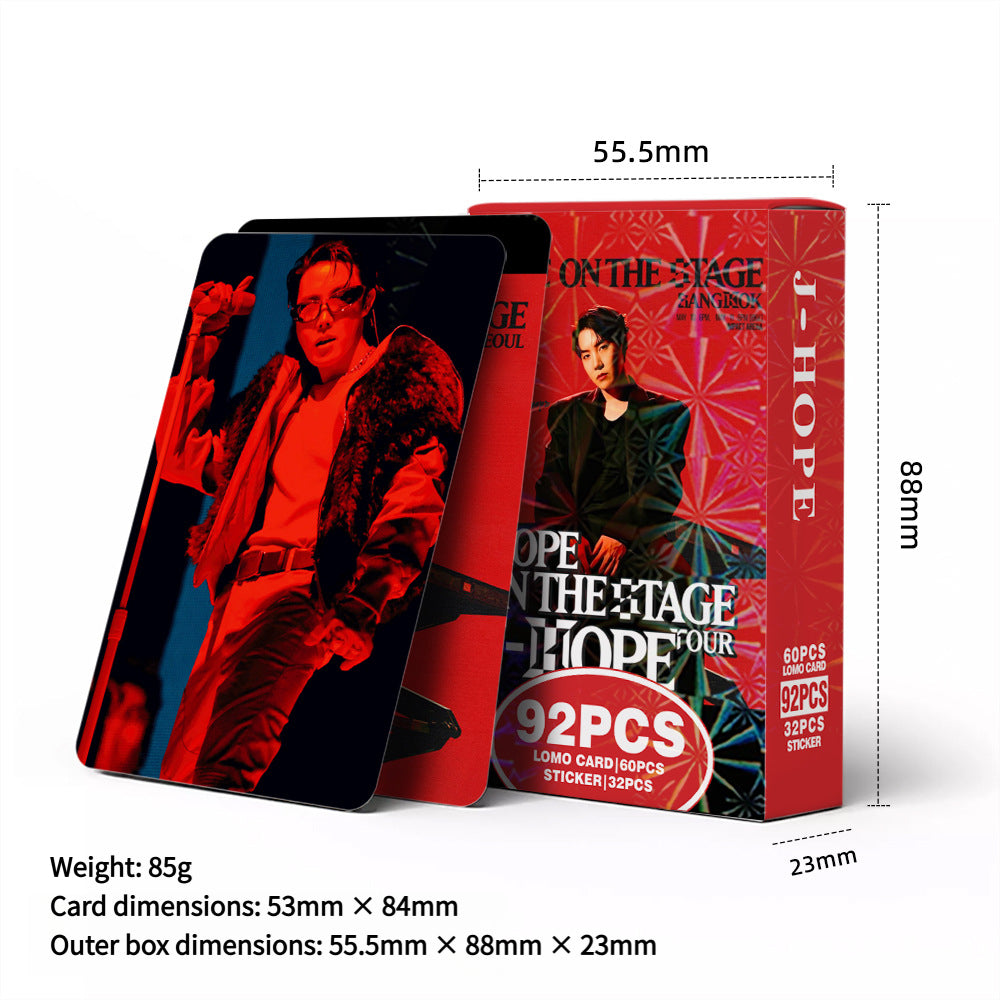 92PCS BTS J-Hope Solo Album Photo Stickers LOMO Cards