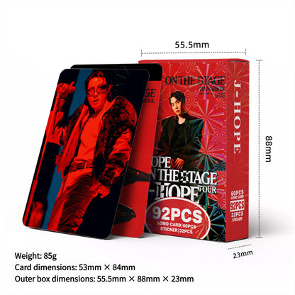 92PCS BTS J-Hope Solo Album Photo Stickers LOMO Cards