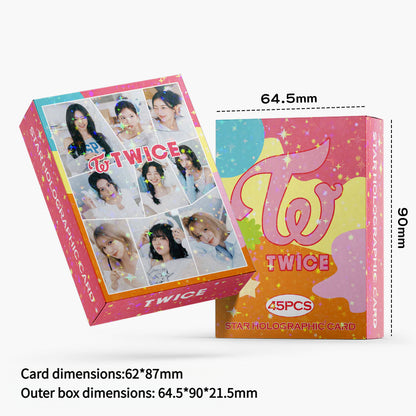 45PCS TWICE Star Photo Collection Starry LOMO Cards