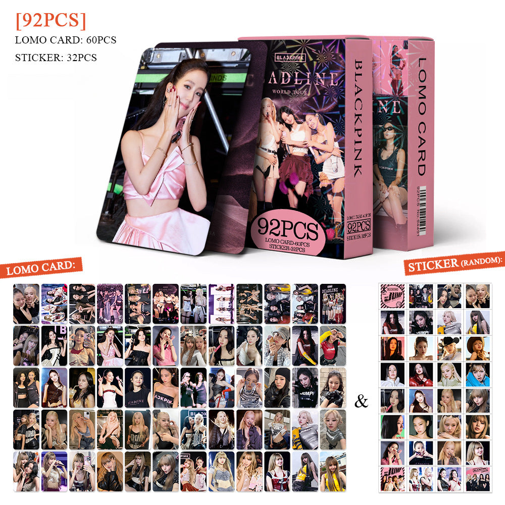 92PCS BLACKPINK DEADLINE Tour Photo Stickers Lomo Cards