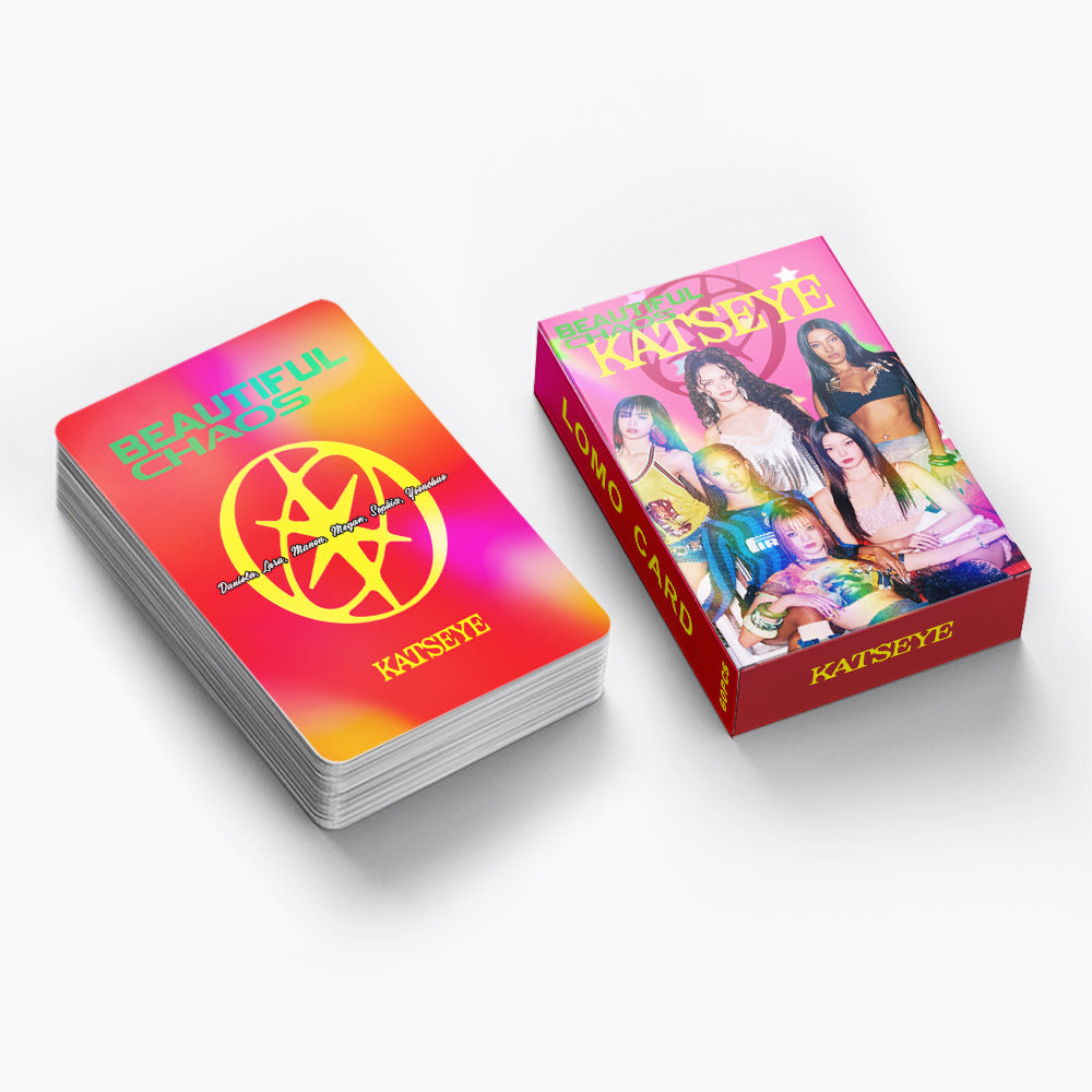 60PCS KATSEYE Star Support Holographic Photo Cards