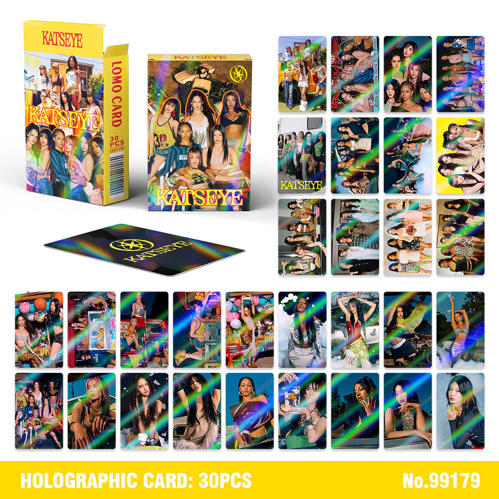 30PCS KATSEYE Star Collection LOMO Holographic Card