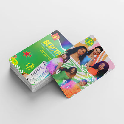 124PCS KATSEYE Tour THE BEAUTIFUL CHAOS Holographic LOMO Cards