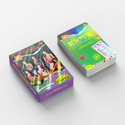 124PCS KATSEYE Tour THE BEAUTIFUL CHAOS Holographic LOMO Cards
