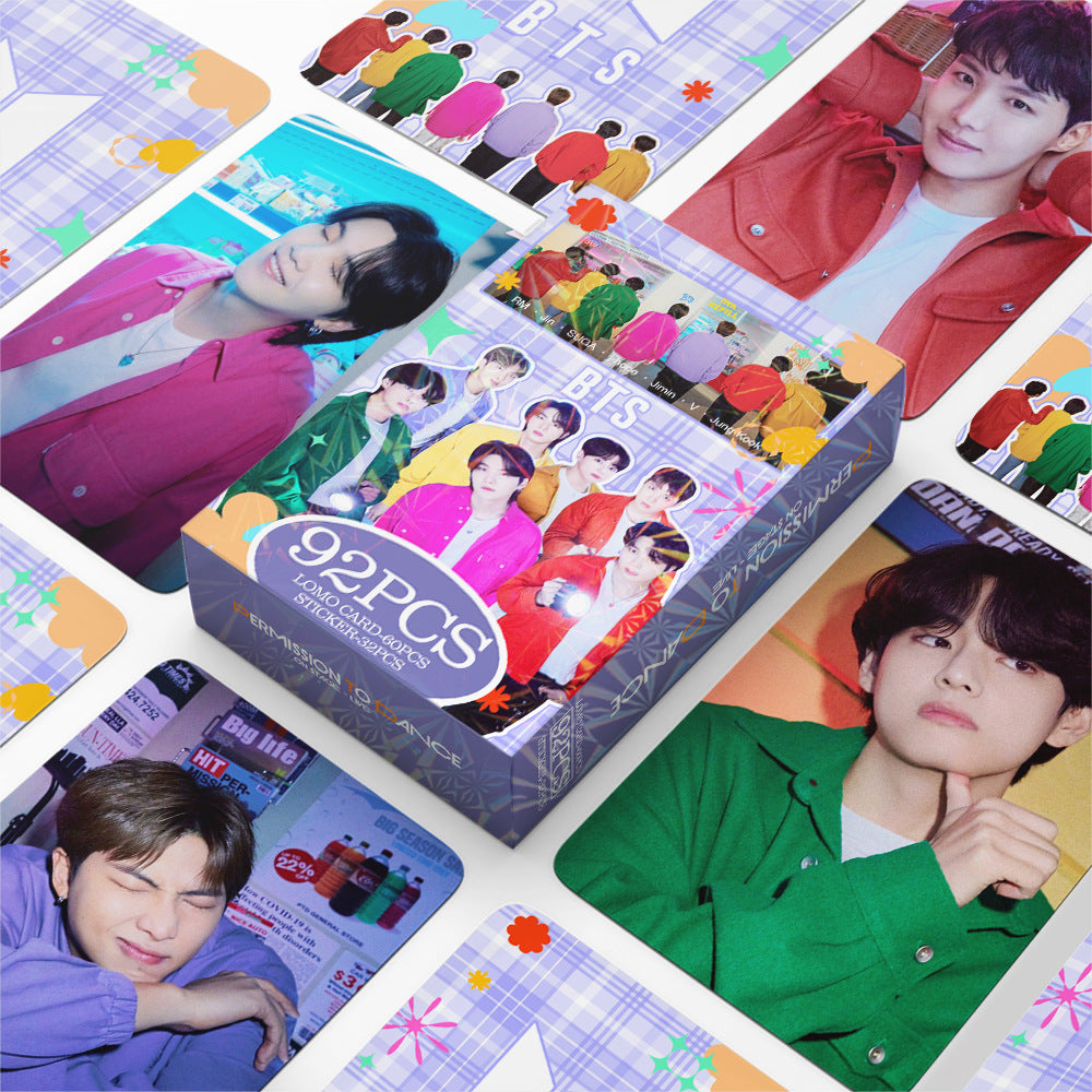 92PCS BTS Collection Card Mini Stickers LOMO Cards