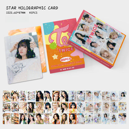 45PCS TWICE Star Photo Collection Starry LOMO Cards