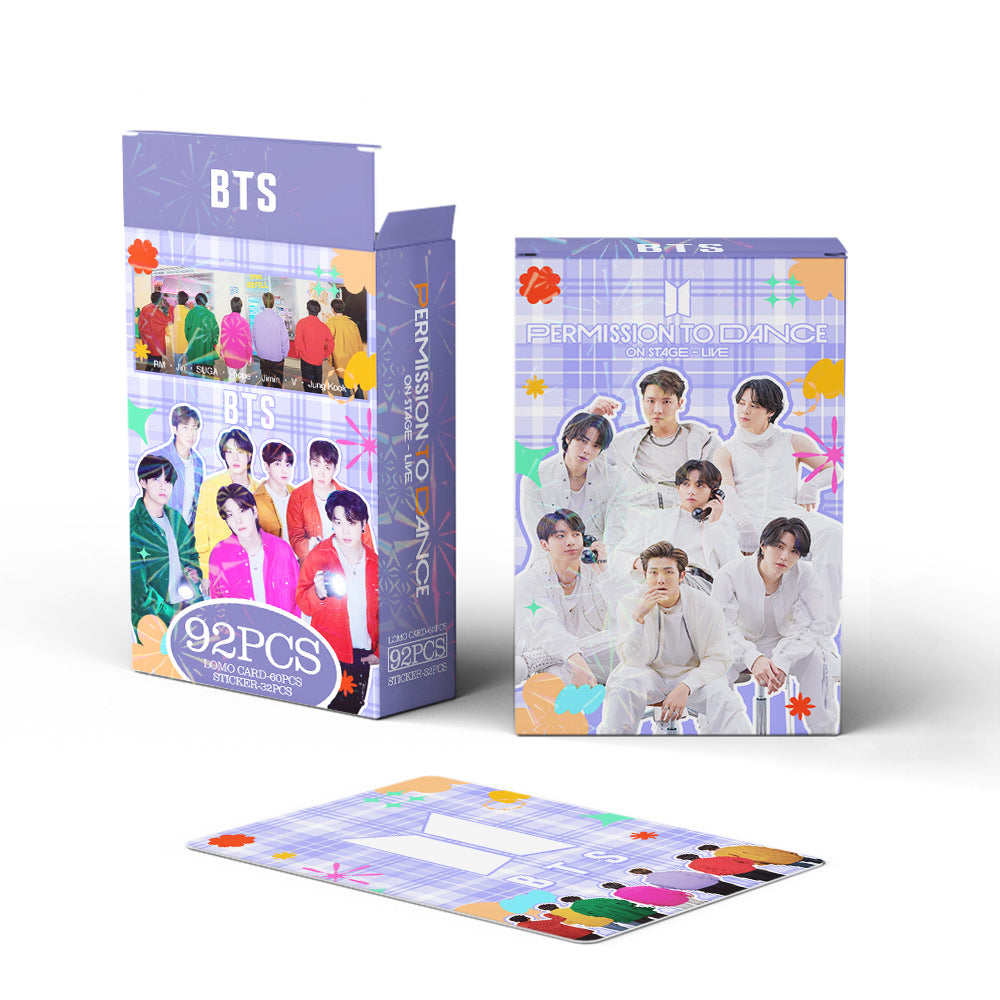92PCS BTS Collection Card Mini Stickers LOMO Cards
