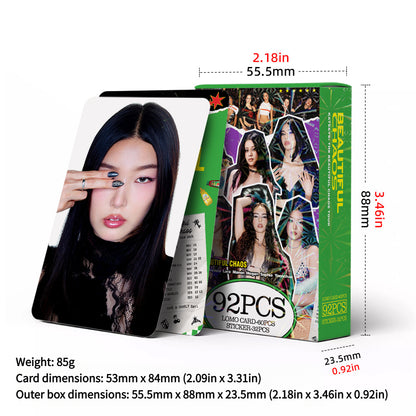92PCS KATSEYE Tour THE BEAUTIFUL CHAOS Collector LOMO Cards