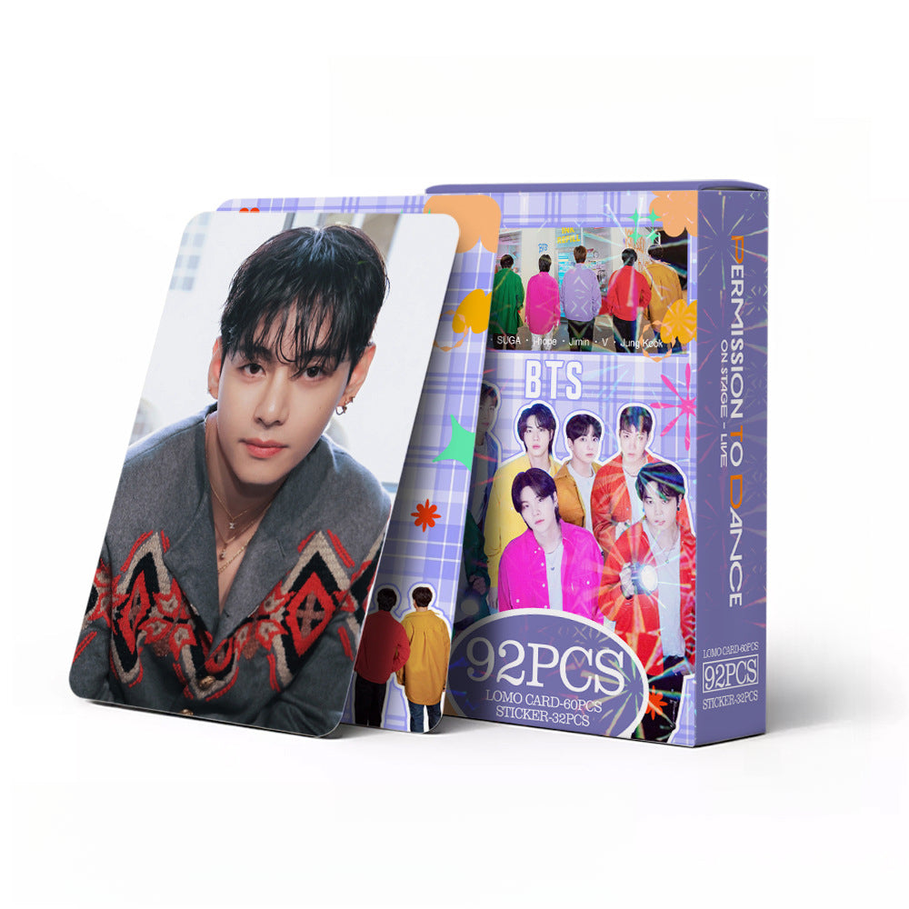 92PCS BTS Collection Card Mini Stickers LOMO Cards